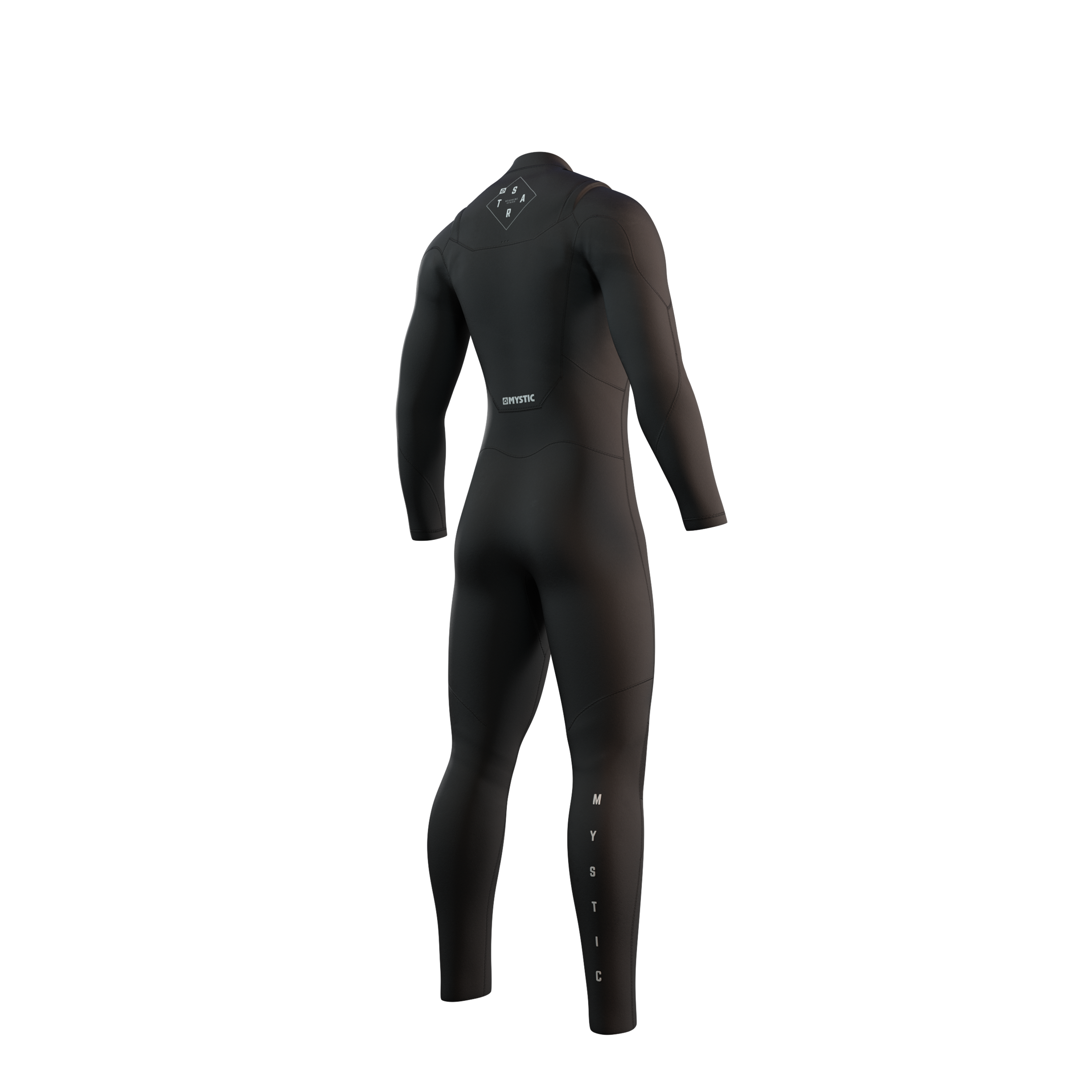 Mystic Star Fullsuit 5/3mm Double Fzip Men black, back view