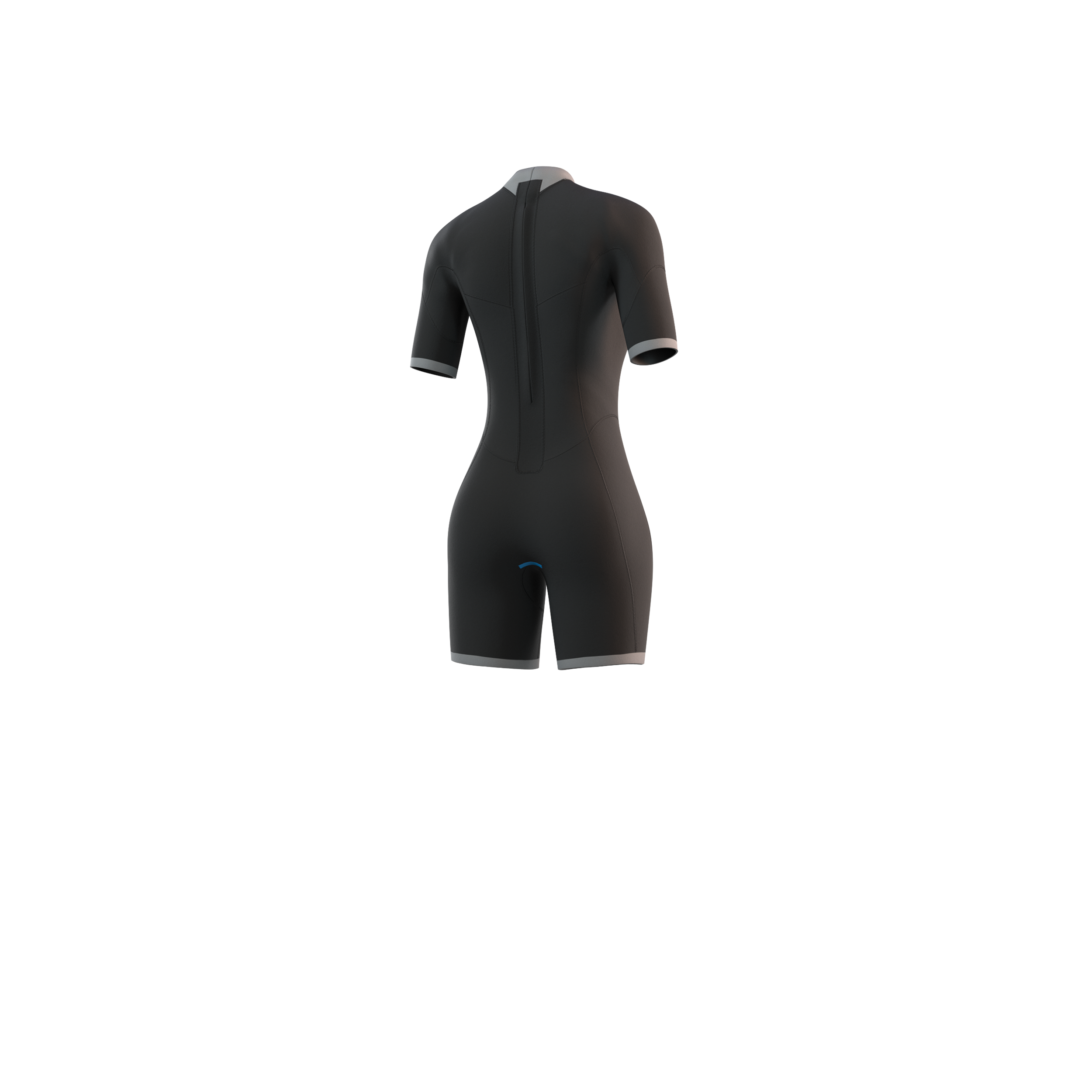 Mystic Brand Shorty 3/2mm Bzip Flatlock Women black, back view