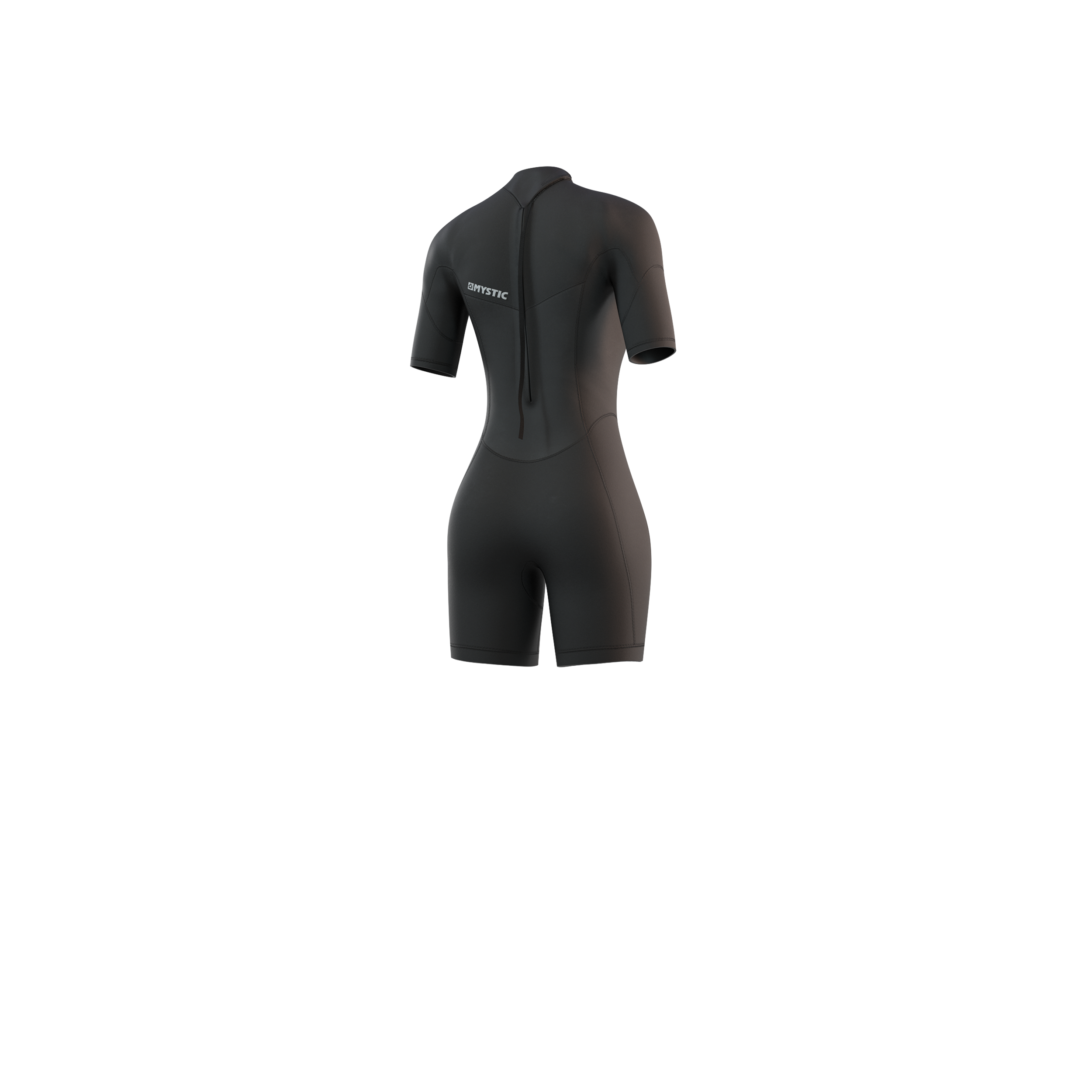 Mystic Brand Shorty 3/2mm Bzip Flatlock Women black, back view