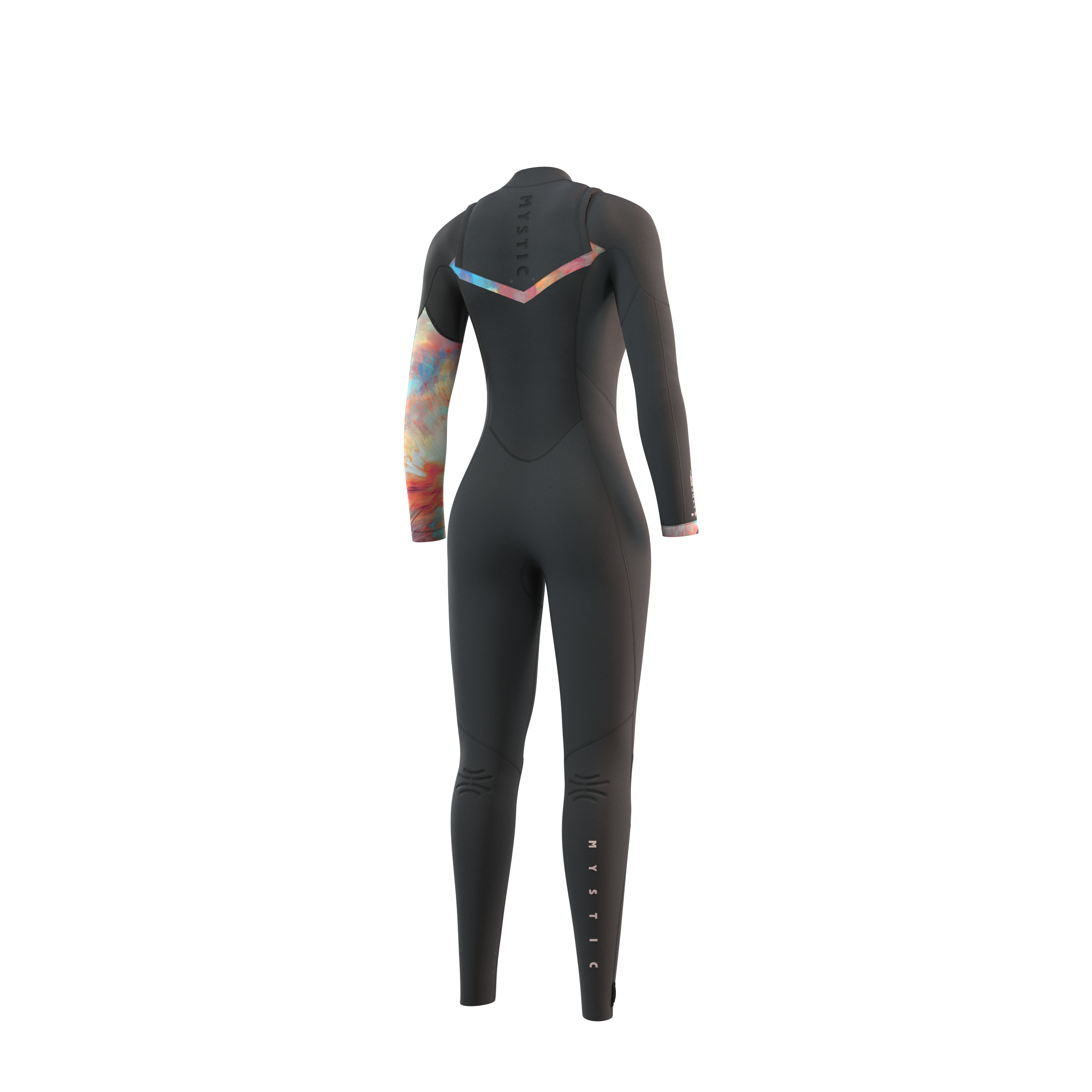 Mystic Jayde Fullsuit 5/4mm Double Fzip Women gray, back view