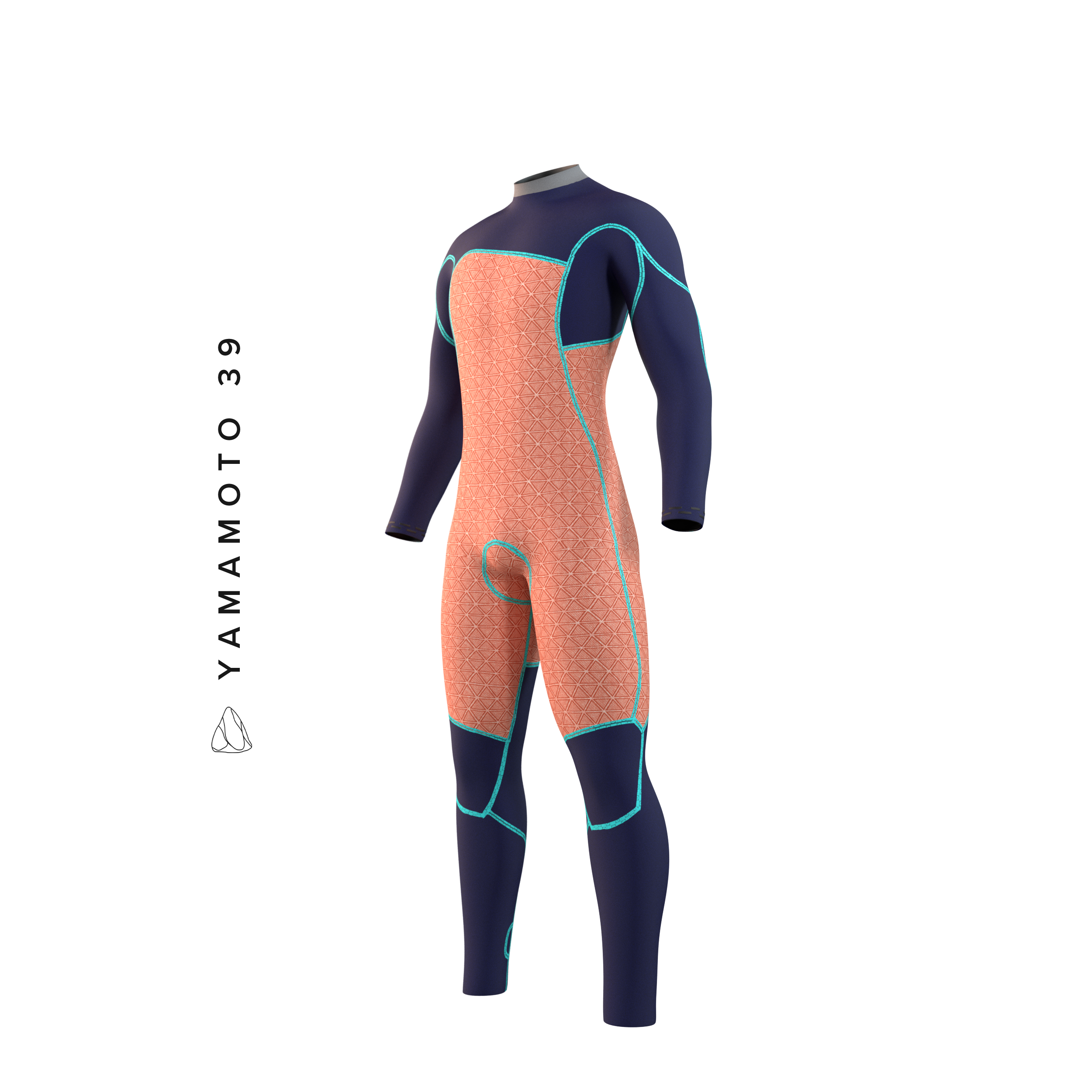 Mystic Majestic Fullsuit 5/4mm Fzip 2023 orange, front view