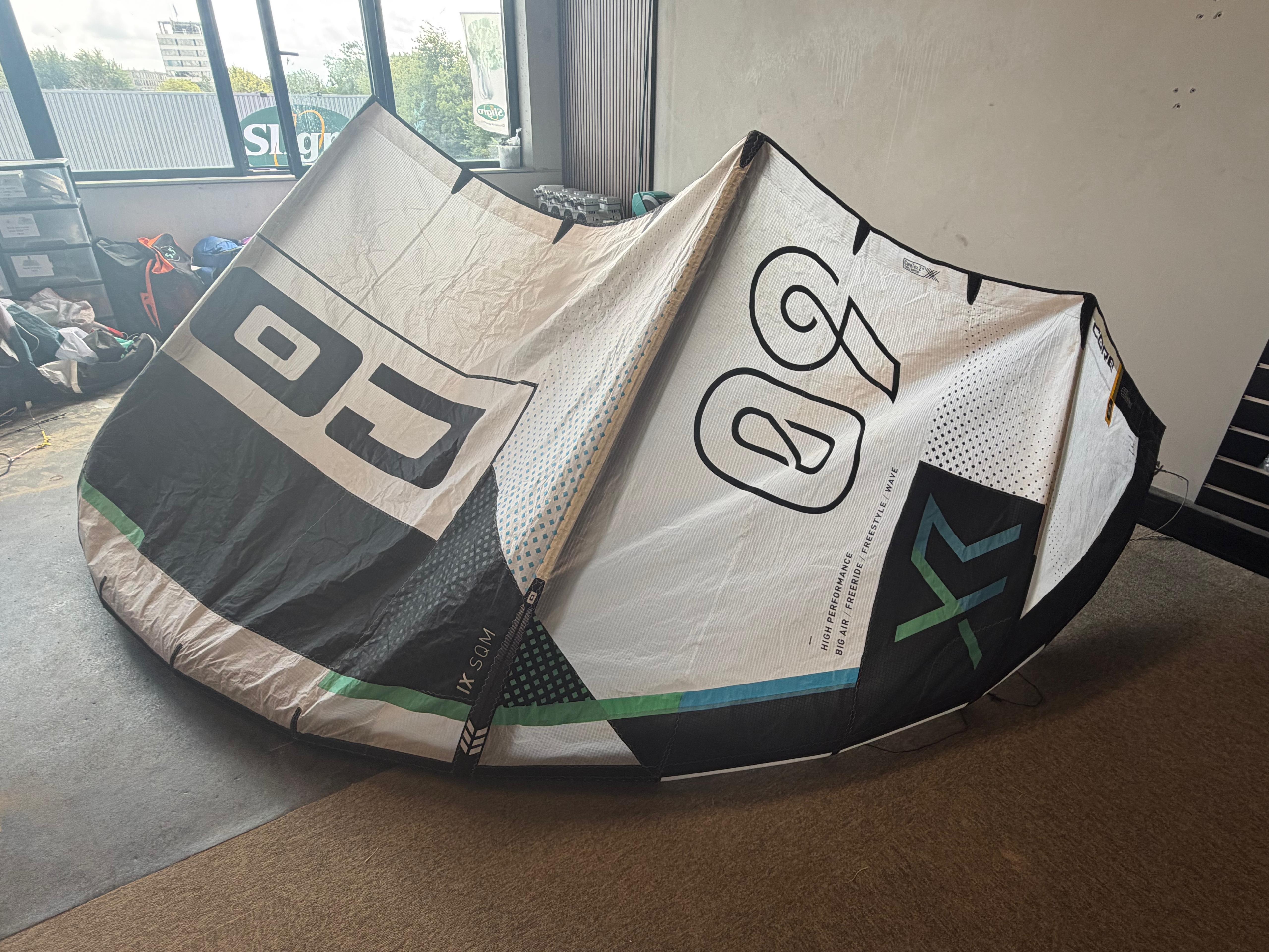 Core XR8 9m tweedehands kite - bovenaanzicht