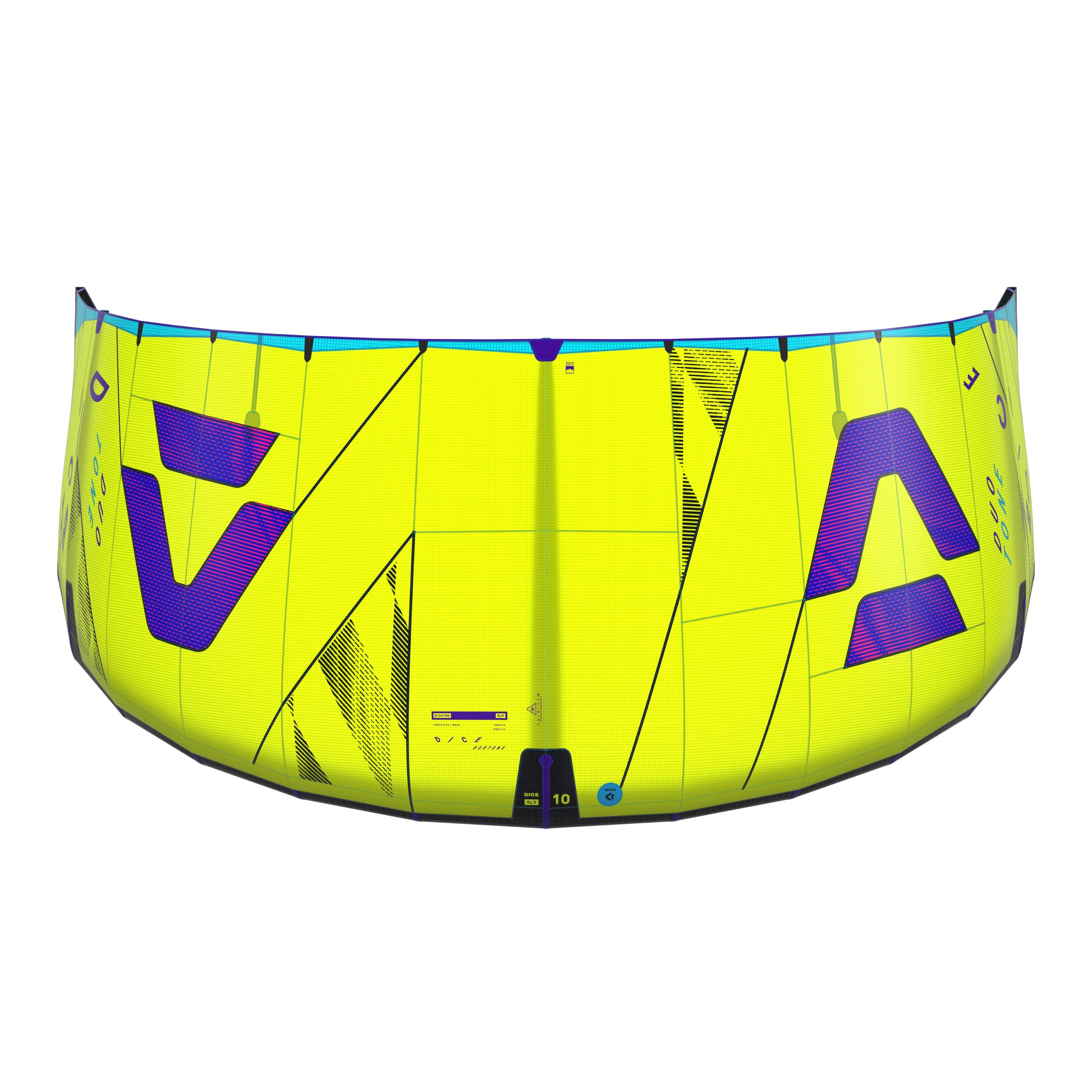 Duotone Dice SLS 2025 yellow, top view