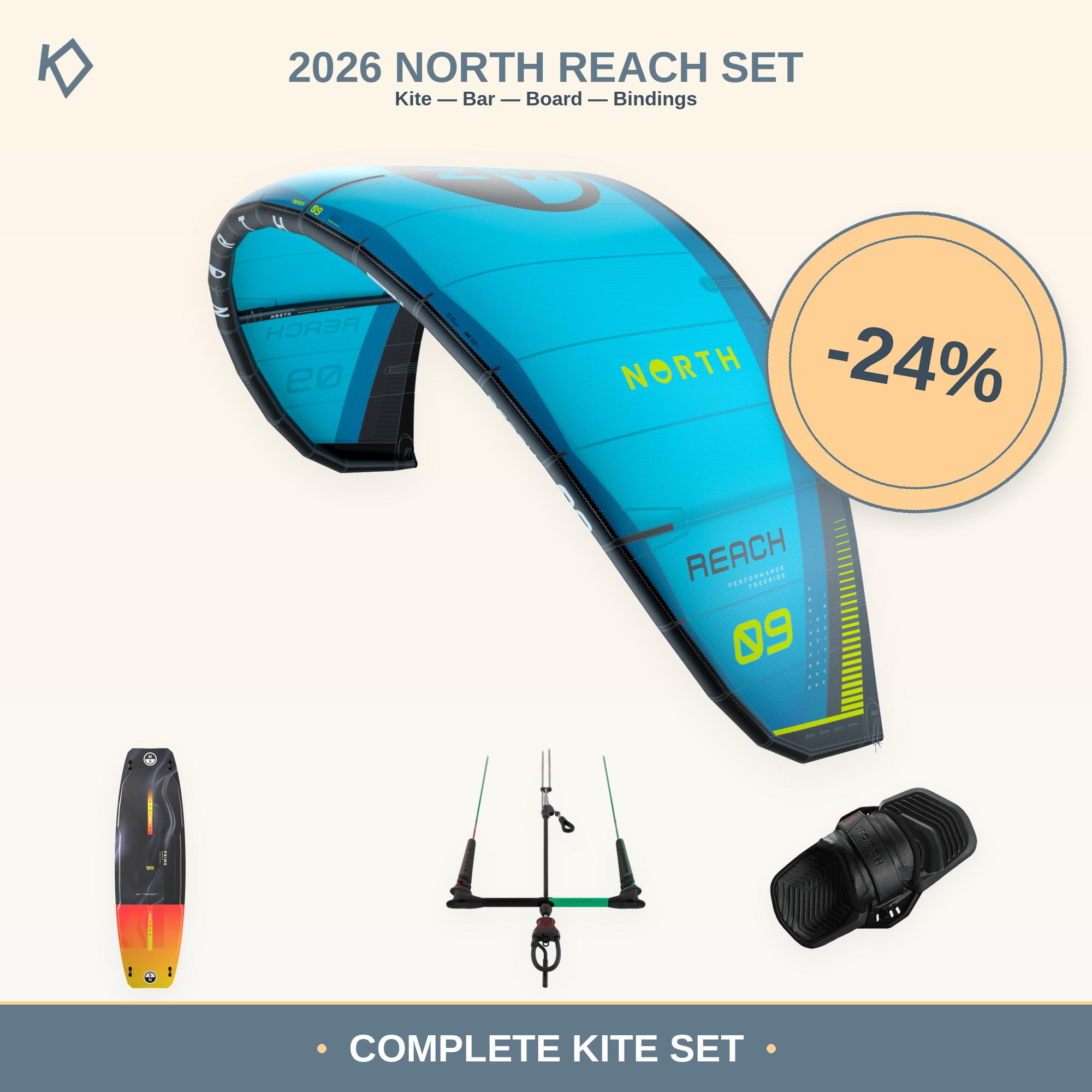 North Reach + Prime 2026 Kitesurf Set