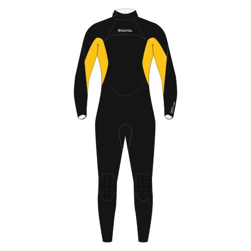 Mystic Rental Fullsuit 5/4mm Bzip Junior rainbow, front view