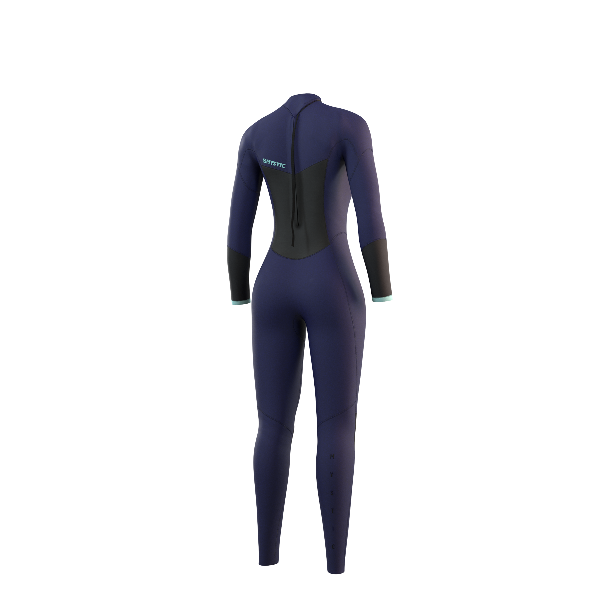 Mystic Star Fullsuit 3/2mm Bzip Women blue, back view