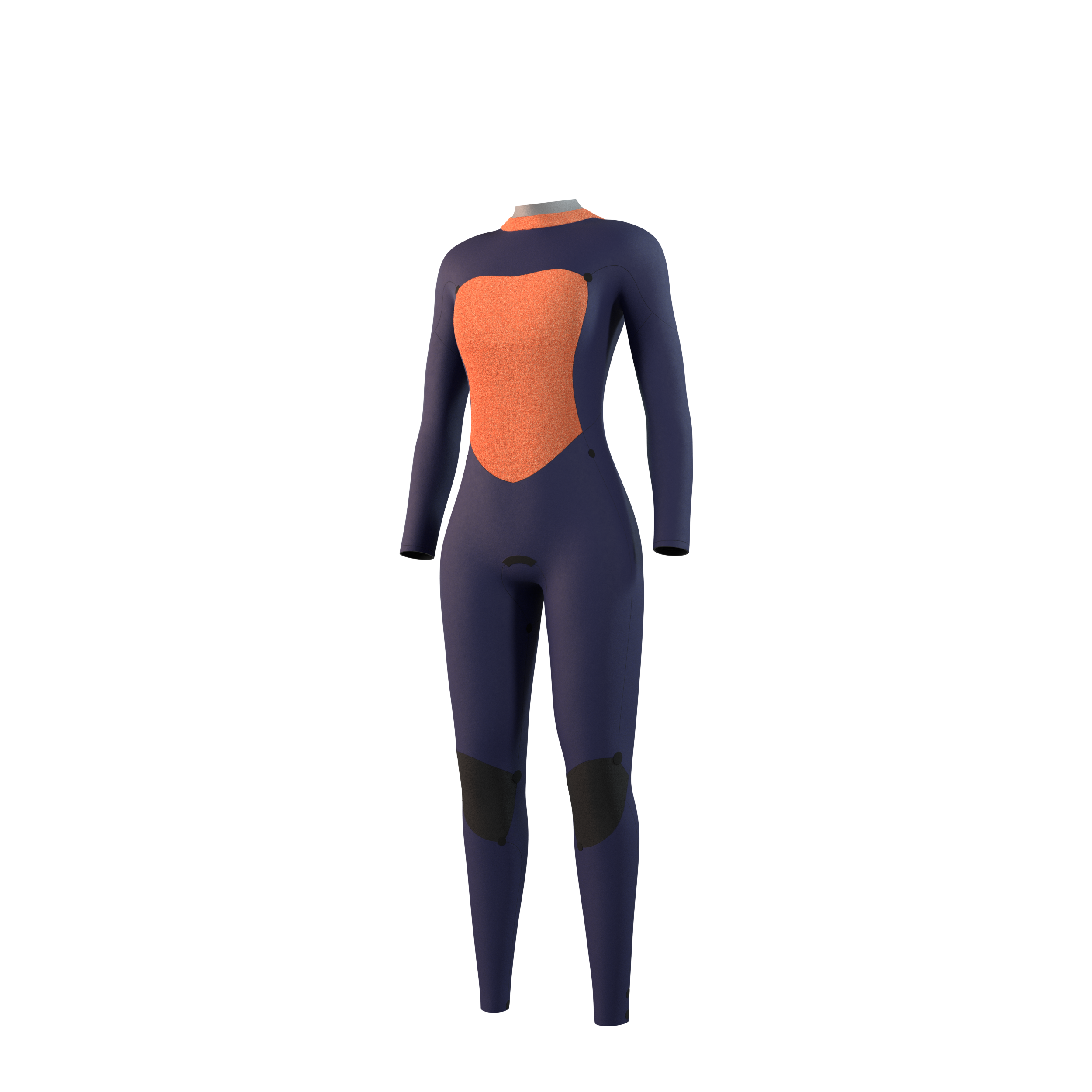 Mystic Star Fullsuit 5/3mm Bzip Women orange, front view