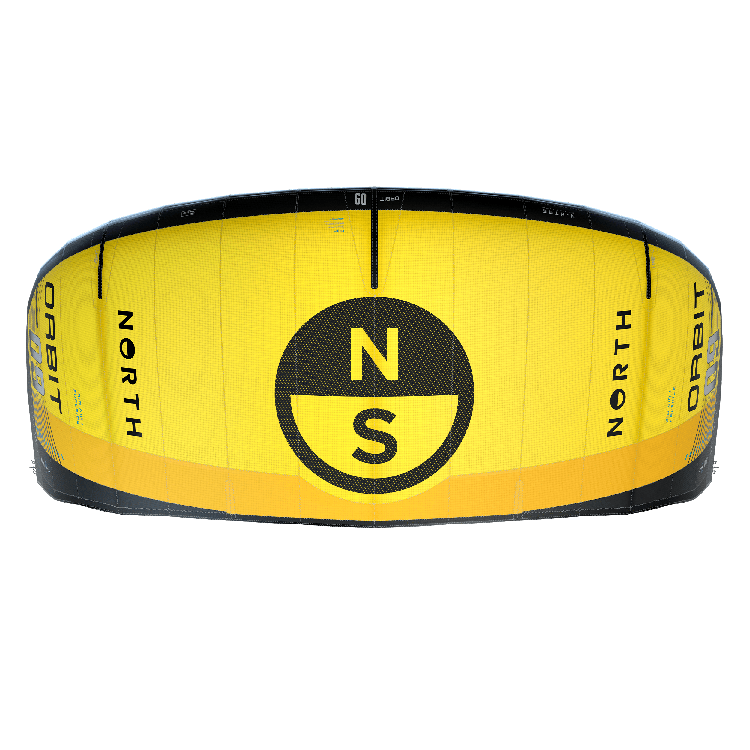 North Orbit Kite 2025 yellow, top view