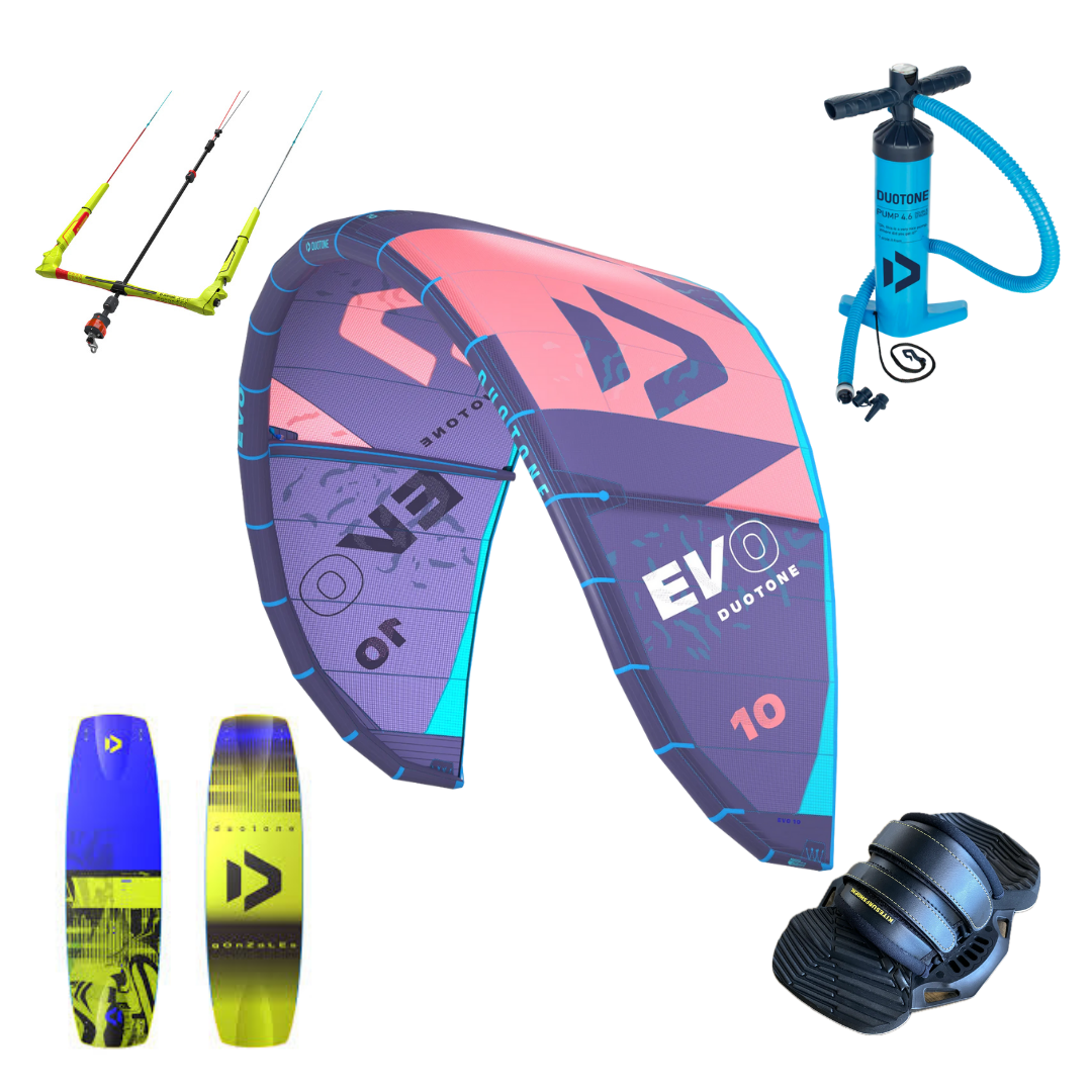 Duotone Kitesurf Set – EVO 2024 + Jaime 2024 + Clickbar 2024