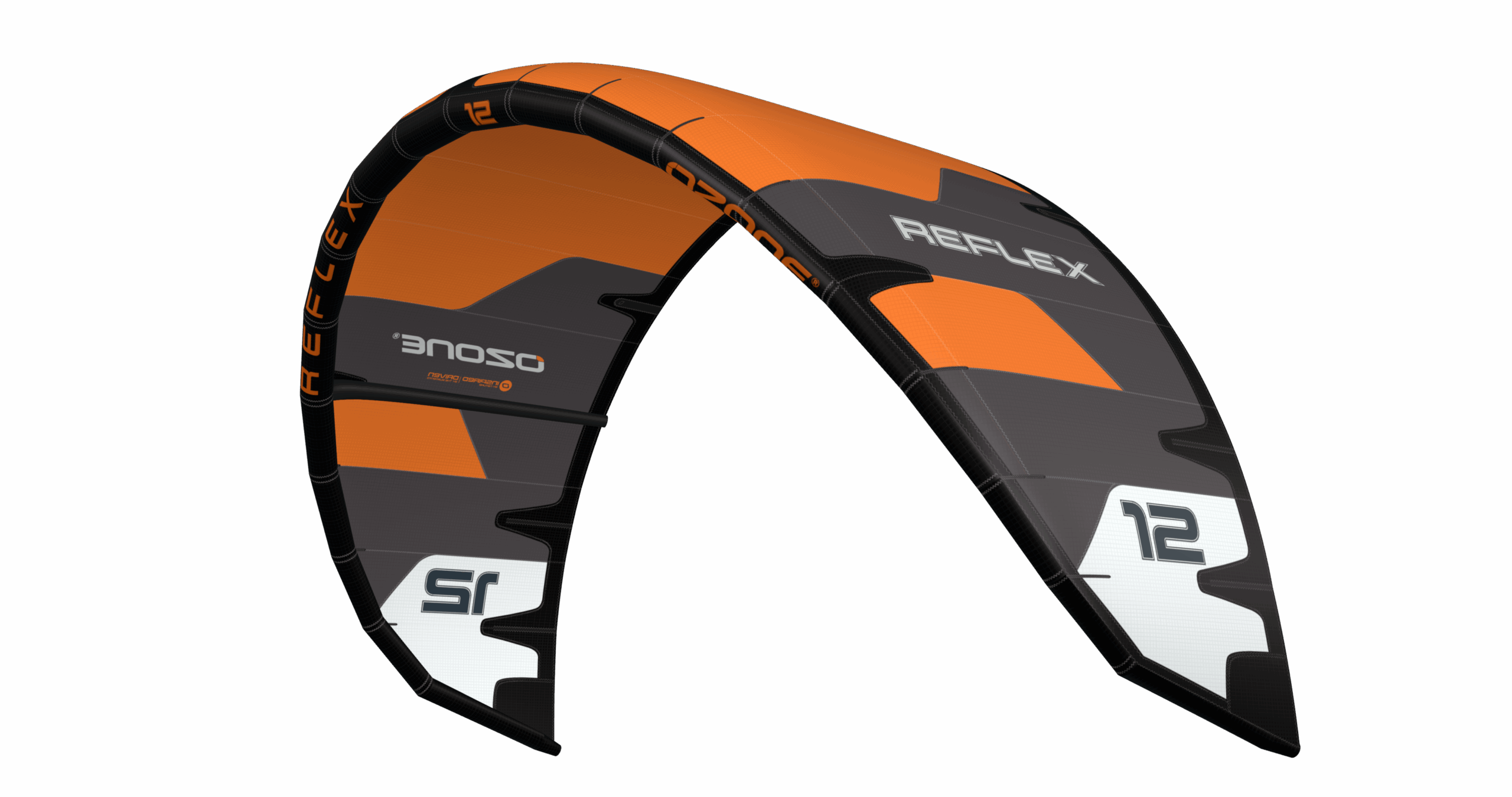 Ozone Reflex kite – Orange/Carbon Grey/White