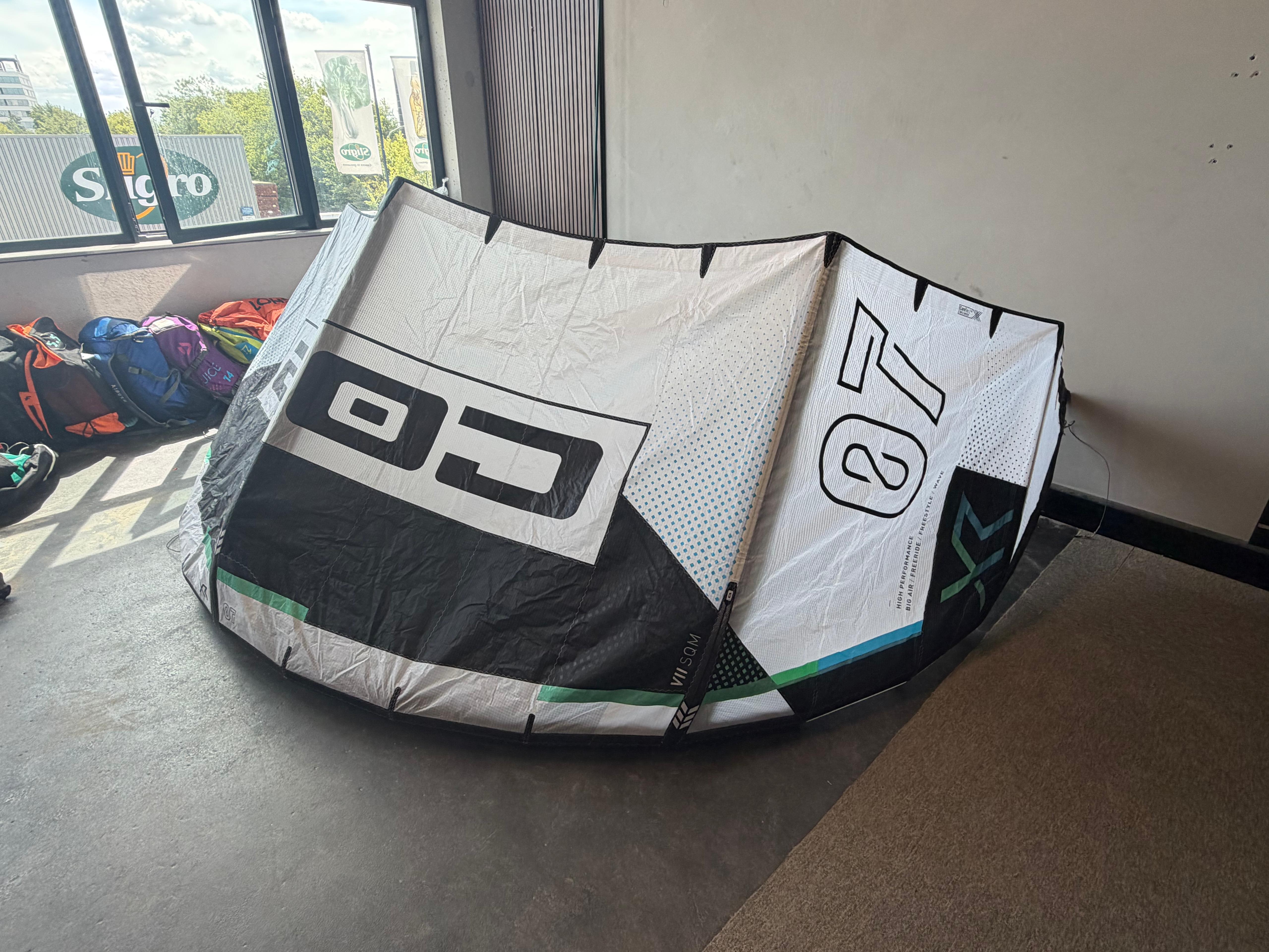 Core XR8 7m tweedehands kite - bovenaanzicht